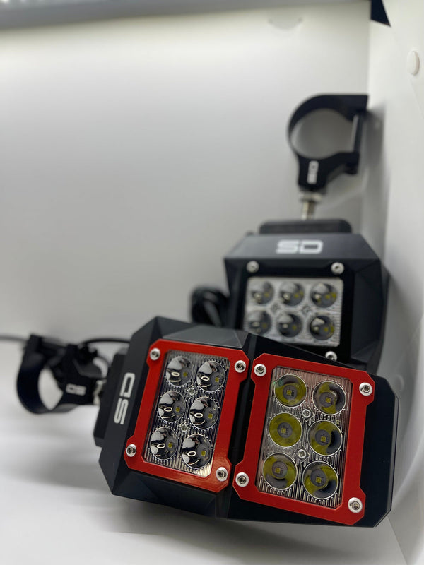 SD 911 V2 LIGHTED MIRROR (SET) (POLARIS) ALL ALUMINUM
